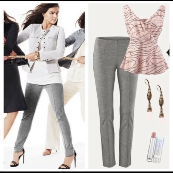 Cabi Newport Pants Stone Gray #814 Ponte Stretch Knit - size 6 - Picture 10 of 11